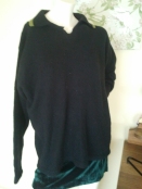 Burton Menswear lambswool jumper. The green bottom half is the Vangelica dress