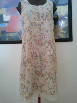 Old rayon frock from clothes swap
